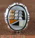 Sterling Silver Tiger Eye Multicolor Inlay Ring Size 6-3/4 DS38989
